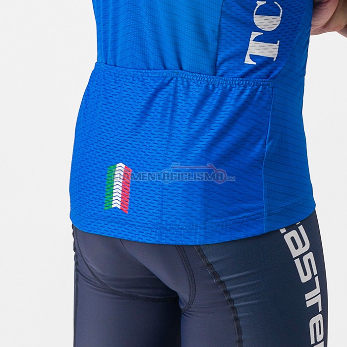 Abbigliamento Ciclismo Italia Manica Corta 2023 Blu